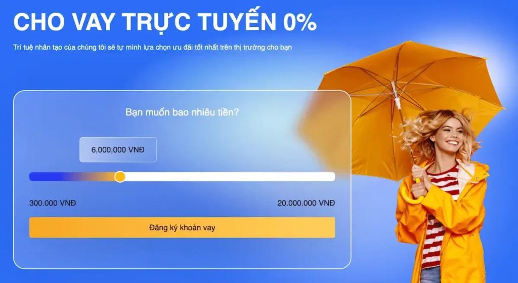 cho vay trực tuyến 0%