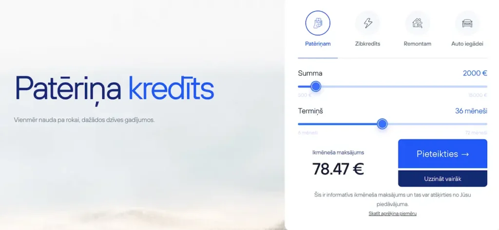 esto kredīta kalkulators