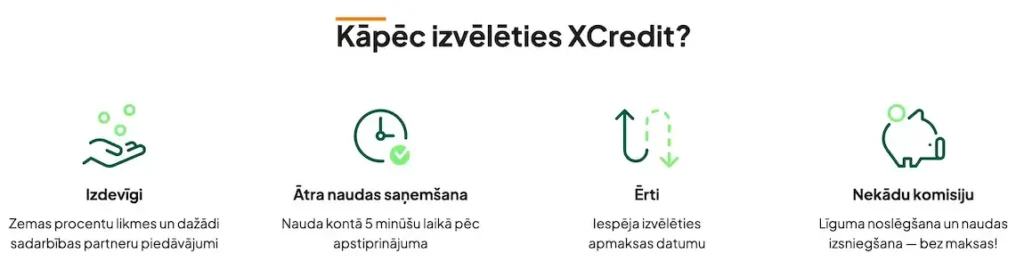Kāpēc izvēlēties XCredit?