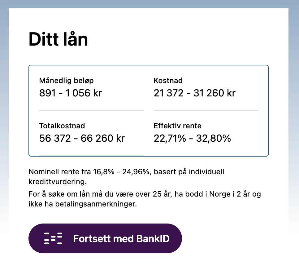 Klikklån - Ditt lån