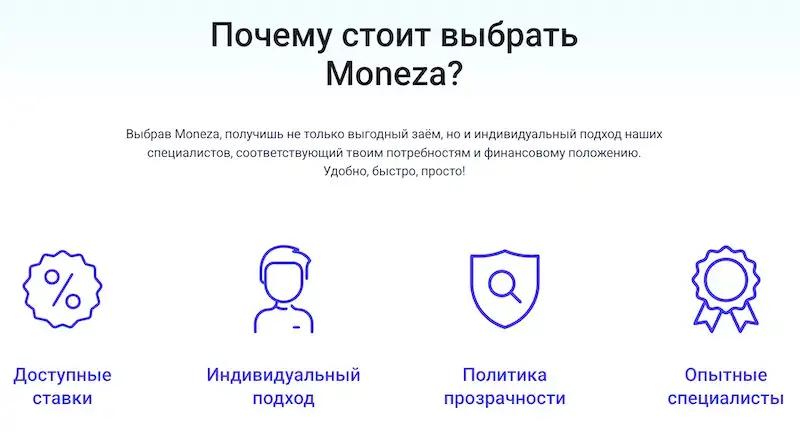Почему выбрать Moneza?