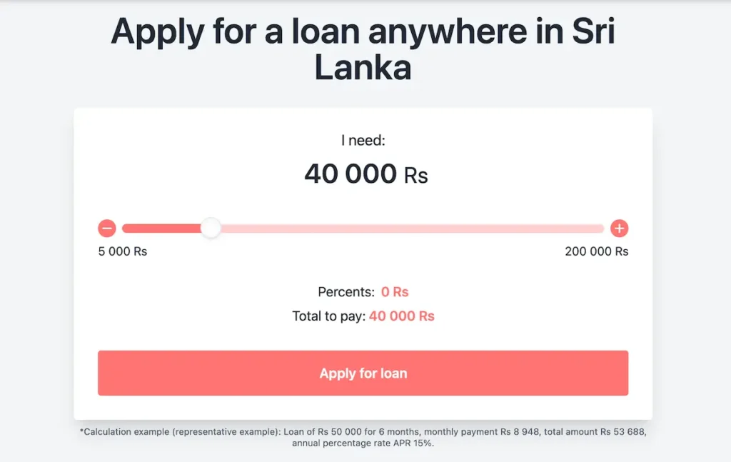soso.lk/en loan calculator