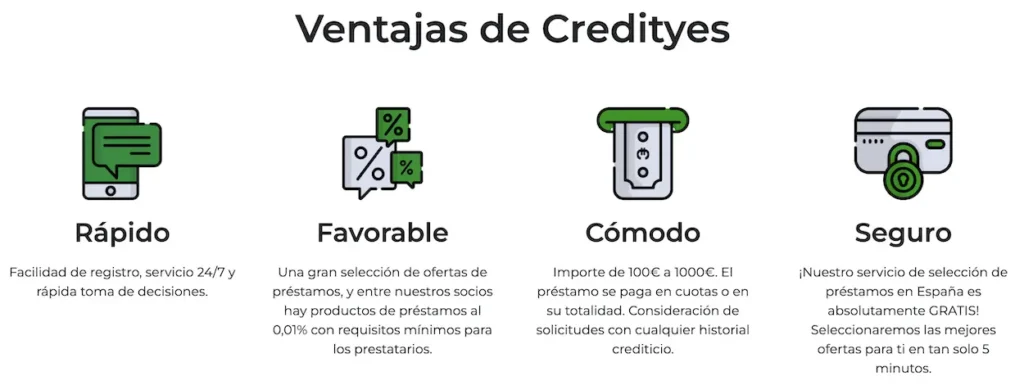 Ventajas de Credityes